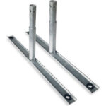 Global Industrial™ Flat Barrier Feet for Crowd Control Barrier Galvanized 2/Pack