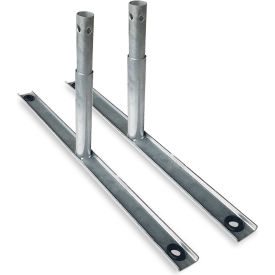 Global Industrial™ Flat Barrier Feet for Crowd Control Barrier Galvanized 2/Pack
