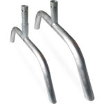 Global Industrial™ Bridge Barrier Feet for Crowd Control Barrier Galvanized 2/Pack