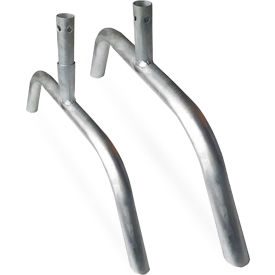 Global Industrial™ Bridge Barrier Feet for Crowd Control Barrier Galvanized 2/Pack