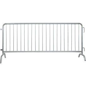 Global Industrial Steel Crowd Control Barrier 8-1/2'L x 43""H Bridge Feet Galvanized