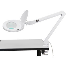 Global Industrial™ 3 Diopter LED Magnifying Lamp 5000K Clamp-on White