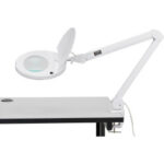 Global Industrial™ 5 Diopter LED Magnifying Lamp With Covered Metal Arm White