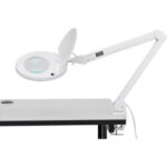 Global Industrial™ 8 Diopter LED Magnifying Lamp With Covered Metal Arm White