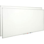 Global Industrial™ Melamine Dry Erase Whiteboard - 96""W x 48""H - Double Sided - Pack of 2