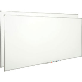 Global Industrial™ Melamine Dry Erase Whiteboard - 96""W x 48""H - Double Sided - Pack of 2