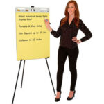 Global Industrial™ Portable Easel Stand Heavy Duty Instant Collapsible Tripod Black Aluminum