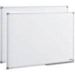 Global Industrial™ Melamine Dry Erase Whiteboard - 36""W x 24""H - Double Sided - Pack of 2