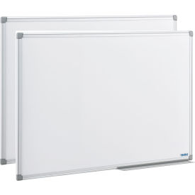 Global Industrial™ Melamine Dry Erase Whiteboard - 36""W x 24""H - Double Sided - Pack of 2