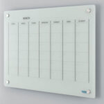 Global Industrial™ Glass Calendar Dry Erase Board 36""W x 24""H