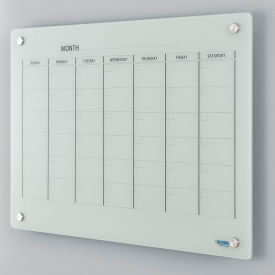 Global Industrial™ Glass Calendar Dry Erase Board 36""W x 24""H