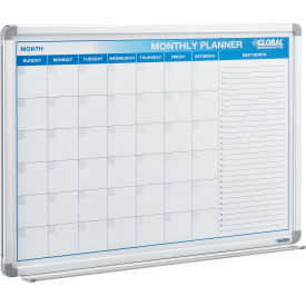 Global Industrial™ Monthly Calendar Whiteboard Steel Surface 48""W x 36""H