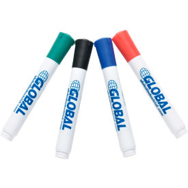 Global Industrial™ Dry Erase Markers Bullet Tip Assorted Colors 4 Pack