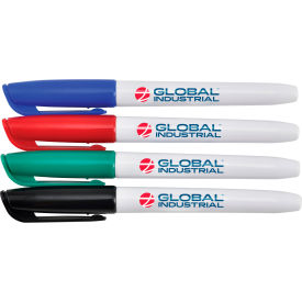 Global Industrial™ Dry Erase Markers Fine Tip Assorted Colors 4 Pack