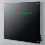Global Industrial™ Magnetic Glass Dry Erase Board - 48""W x 36""H - Black