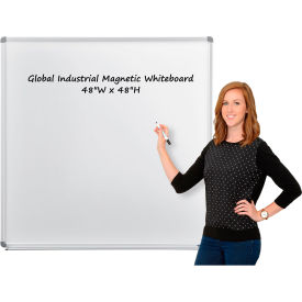 Global Industrial™ Magnetic Whiteboard - 48""W x 48""H - Steel Surface