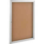 Global Industrial™ Enclosed Cork Bulletin Board - 36""W x 48""H - 1 Door