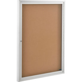 Global Industrial™ Enclosed Cork Bulletin Board - 36""W x 48""H - 1 Door