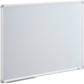 Global Industrial™ Magnetic Steel Dry Erase Planning Board Aluminum Frame 1x2 Grid 36"" x 24""