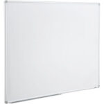 Global Industrial™ Magnetic Steel Dry Erase Planning Board Aluminum Frame 1x2 Grid 48"" x 36""