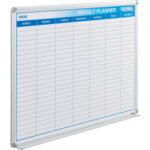Global Industrial™ Weekly Calendar Whiteboard Steel Surface 48""W x 36""H
