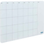 Global Industrial™ Glass Cubicle Calendar Dry Erase Board Monthly 24""W x 14""H