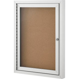 Global Industrial™ Enclosed Cork Bulletin Board -18""W x 24""H - 1 Door