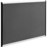 Global Industrial™ Fabric Mesh Bulletin Board 72""W x 48""H Gray