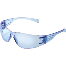 Global Industrial™ Frameless Safety Glasses Scratch Resistant Blue Lens