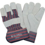 Global Industrial™ Leather Palm Safety Gloves with 2-1/2"" Safety Cuff Large 1 Pair