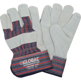 Global Industrial™ Leather Palm Safety Gloves with 2-1/2"" Safety Cuff X-Large 1 Pair