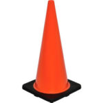 Global Industrial™ 28"" Traffic Cone Non-Reflective Black Base 7 lbs