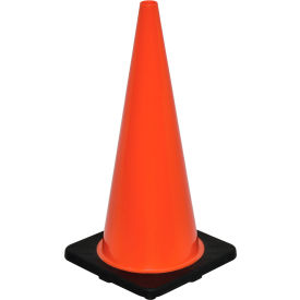 Global Industrial™ 28"" Traffic Cone Non-Reflective Black Base 7 lbs