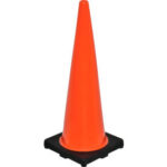 Global Industrial™ 36"" Traffic Cone Non-Reflective Black Base 10 lbs