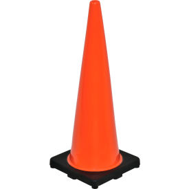 Global Industrial™ 36"" Traffic Cone Non-Reflective Black Base 10 lbs