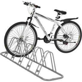 Global Industrial Single-Sided Adjustable Bicycle Parking Rack 5-Bike Capacity