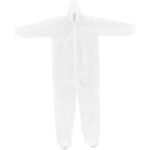 Global Industrial™ Disposable Polypropylene Coverall Elastic Hood & Boots WHT Large 25/Case