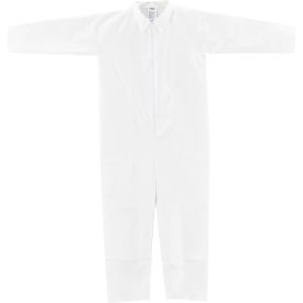 Global Industrial™ Disposable Microporous Coverall Open Wrists/Ankles White Medium 25/Case