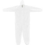 Global Industrial™ Disposable Microporous Coverall Elastic Hood White Large 25/Case