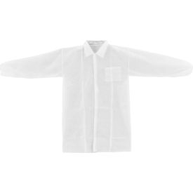 Global Industrial™ Disposable Polypropylene Lab Coat Elastic Wrists X-Large 25/Case