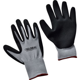 Global Industrial™ Ultra-Grip Foam Nitrile Coated Gloves Gray/Black Small 1 Pair