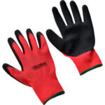 Global Industrial™ Crinkle Latex Coated Gloves Red/Black Medium 1 Pair