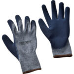 Global Industrial™ Ultra-Grip Foam Latex Coated Gloves Poly/Cotton Knit Black/Gray Large