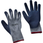 Global Industrial™ Ultra-Grip Foam Latex Coated Gloves Poly/Cotton Knit Black/Gray SML