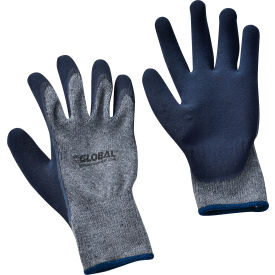 Global Industrial™ Ultra-Grip Foam Latex Coated Gloves Poly/Cotton Knit Black/Gray XL