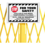 Global Industrial™ Steel Portable Barricade Gate Replacement Sign Aluminum For 652923
