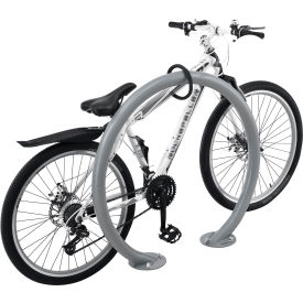 Global Industrial™ Circle Bike Rack 2 Bike Capacity Flange Mount Gray