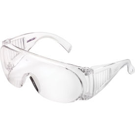Global Industrial™ OTG Visitor Safety Glasses Clear Lens/Frame