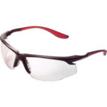 Global Industrial™ Sport Half Frame Safety Glasses Anti-Fog Clear Lens Red Frame
