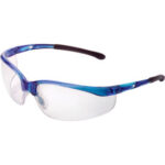 Global Industrial™ Half Frame Safety Glasses Anti-Fog Clear Lens Blue Frame